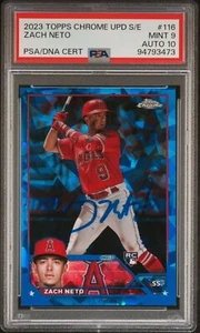 2023 TOPPS CHROME UPDATE SAPPHIRE  Signed ZACH NETO Autographed Auto PSA 9/10 - Picture 1 of 2