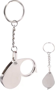Magnifier Keychain Mini Portable Foldable Reading Magnifying Glass 10X with Keyr - Picture 1 of 7