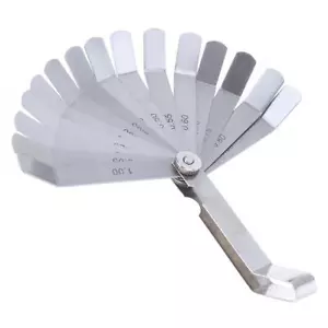 Stainless Steel Feeler Gauge Marked Metric Measuring Tool 0.05 - 1mm 16 Blades - Picture 1 of 12