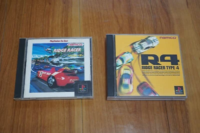 Racing Lot of 2 - Ridge Racer 1 & 4 (R4) PS1 PlayStation Complete NTSC-J Japan - Image 1 of 4