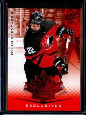 2021 UD Team Canada Juniors #85 Dylan Guenther Exclusives RC Rookie Card 099/250 - Image 1 of 2