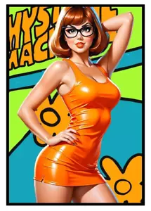 Tarjeta de arte VELMA DINKLEY de SCOOBY-DOO * ACEO personalizada * novedad divertida * - Imagen 1 de 2