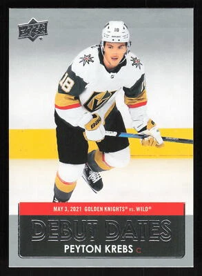 2021-22 Upper Deck #DD-14 Peyton Krebs Debut Dates  Card TCCCX - Image 1 of 2