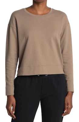 SUDADERA JAMES PERSE RELAXED CROP CREW, CERVATILLO, NUEVA CON ETIQUETAS $155, TALLA 1 Foto 1 de 4