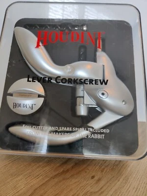 NWT, Houdini Lever Style, Vertical Corkscrew Wine Opener, w/Foil Cutter  - Image 1 of 4