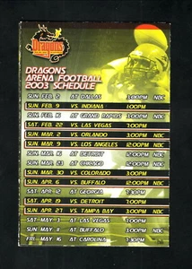 New York Dragons--2003 Pocket Schedule--NBC--AFL - Picture 1 of 2