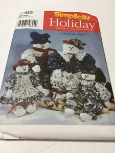 Uncut Simplicity 7399 Snowmen and Snow Women Sewing Pattern By Faith Van Zanten - Picture 1 of 2