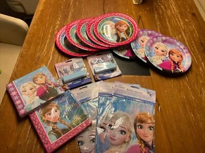 Die Eiskönigin Frozen Party Geburtstag Set Teller Servietten Tischdecken Kerzen - Bild 1 von 6