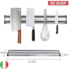 2X Portacoltelli Magnetico Espositore da parete per Utensili da Cucina Alluminio