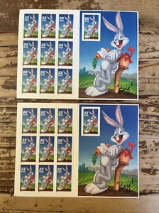 1997 Bugs Bunny Full Two 10 Stamp 32c Sheet Scott 3137 Looney Toons - Picture 1 of 2