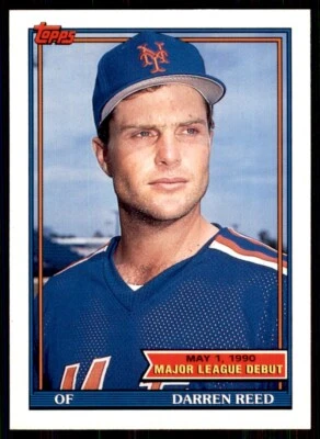1990 Topps Major League Debut Darren Reed New York Mets #129 - Image 1 of 2