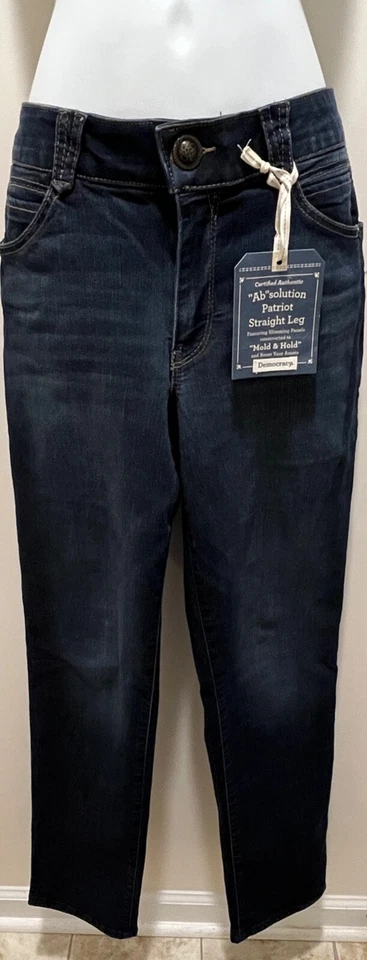 Democracy Women's AB Solution Straight Leg Jean Indigo 8