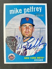 2008 Topps (Heritage) SIGNED: Mike Pelfrey, METS #574