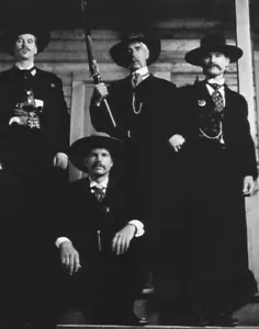 Tombstone 1993 Val Kilmer Kurt Russell Black And White 8x10 Picture Celebrity Pr - Picture 1 of 1