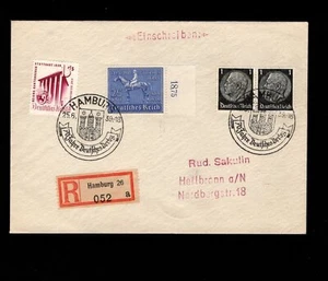 Germany 70 Years Horse Derby Great Franking Registered Hamburg 1939 Cover 7h - Picture 1 of 2