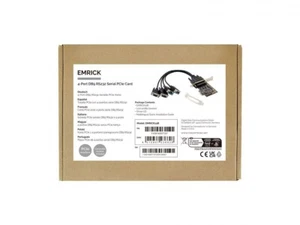Conceptronic EMRICK12B 4-Port DB9 RS232 Serial PCIe Card Carte #U - Photo 1/3