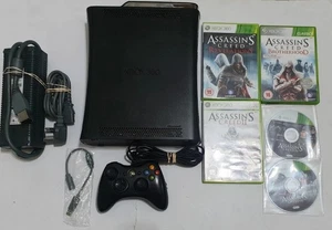 1x Xbox 360 Elite 120GB Jasper Console,1x Xbox 360 Wired Controller,4x Games - Picture 1 of 22