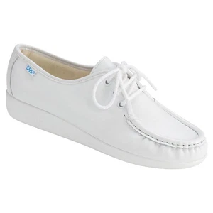 SAS Siesta weiße Damen-Schnürhalbschuhe 10,5 N bequeme Schuhe neu im Karton - Bild 1 von 12