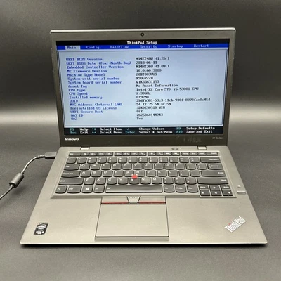Lenovo ThinkPad X1 Carbon 14" Intel i5 - 5300u 8GB Parts Repair (X1301) - Image 1 of 4