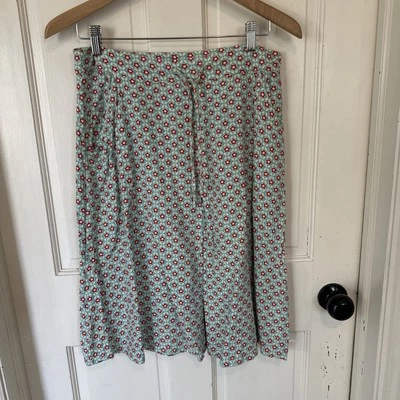 Pretty Vacant Modcloth Pretty Vacant 60s Debbie Cosmos Mint Blue & Floral Sz L - Image 1 of 4