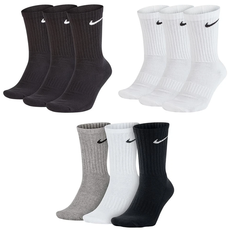 3 Paar Nike Everyday Cushioned Crew Socken Sportsocken Tennissocken - Bild 1 von 1
