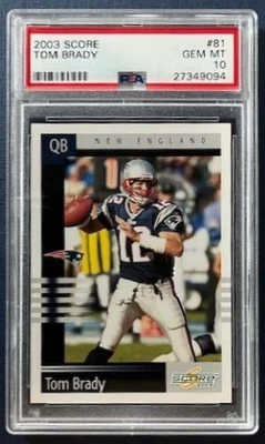 Puntuación #81 Tom Brady 2003 PSA 10 🏈🐐💥 Foto 1 de 2