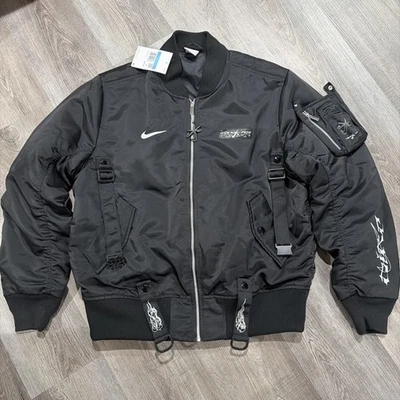 NIKE MEGAN THEE STALLION BOMBER JACKET FZ0461-010 Mens size M - Image 1 of 4
