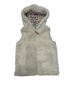 Mini Boden Girl Hooded White Cream Vest Size 3-4 - Picture 1 of 3
