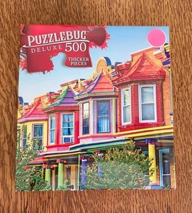 Puzzlebug Deluxe *Charles Village Baltimore, MD* 500 piece Jigsaw Puzzle 20x12 - Picture 1 of 4