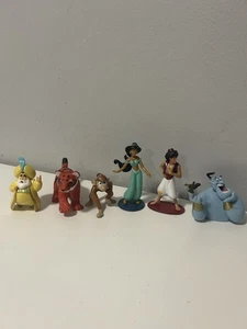 Disney Aladdin Figure Cake Topper Set Jasmine Monkey Genie Tiger - Picture 1 of 4