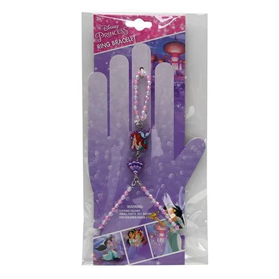 Disney Princesa Niñas Anillo Pulsera Bisutería con Dije - Ariel Foto 1 de 2