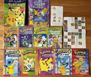Pokemon Scholastic Book Lot (11) W/ Partial Sticker Sheets - Picture 1 of 5
