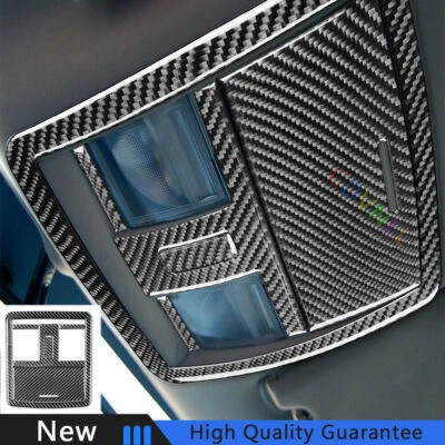 Juego de molduras de panel de luces de lectura delanteras de fibra de carbono de vinilo para Dodge Charger 2008-10 Foto 1 de 4