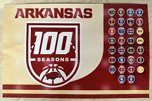 Arkansas Razorbacks SEC Basketball 2022 2023 Schedule Poster 17x11 100th Season - Picture 1 of 1
