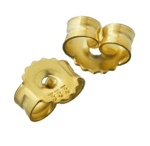 10Paar 333 Gelbgold Gegenstecker Ohrstecker Ohrstopper Loch 1,1mm Ohrmutter 4748 - Bild 1 von 1
