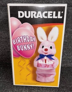 Wissdom Duracell 12" 30th BIRTHDAY BUNNY batteriebetriebene TV-Figur MIB SELTEN! - Bild 1 von 5
