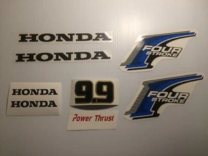 Honda 9,9 PS Außenborder 8 Aufkleber Set 4-Takt Decal Kit Viertakt Marine Vinyl - Bild 1 von 1