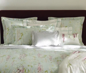 NWT NEW Yves Delorme Pergola Glace Queen Duvet Cover 94 x 87" - Picture 1 of 5