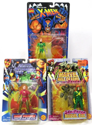 ToyBiz X-Men Universe Hall of Fame Marvel Girl Dark Phoenix 5" Figure Lot Cover