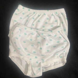 Vintage 90s Beiby Joe Girls Kids Underwear Sz 6 Lot Of 2 100% Cotton Flowers - Picture 1 of 7