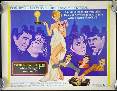 Where Were You When the Lights .. Original US Half Sheet Movie Poster Doris Day - Bild 1 von 4