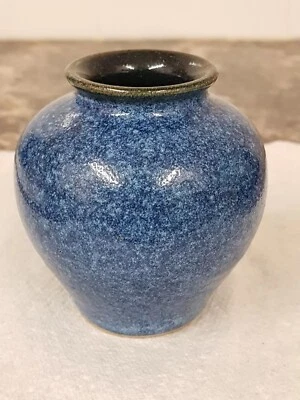 Vintage Camphill Village Trust CVT  Studio Pottery Stoneware Small Globe Vase - Image 1 of 4