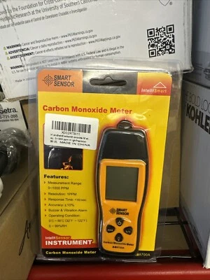 Carbon Monoxide Meter Sensor AS8700A Orange Black Smart Sensor Handheld - Image 1 of 2