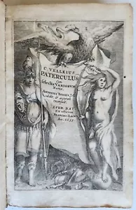 1653 ROMAN HISTORY in LATIN by Marcus Velleius Paterculus antique VELLUM BOUND - Imagen 1 de 6