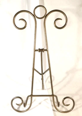 Easel Display Stand X-Large Size Scroll Design Dark Bronze - Image 1 of 4