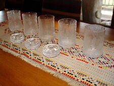 Lrg Finnish Set Littala Ultima Thule Footed Highball Glasses & Taper Candle Hldr