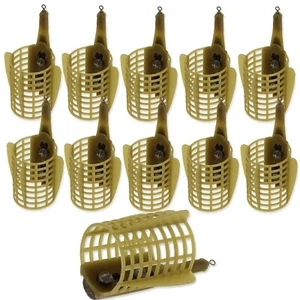 Alimentadores de pesca de extremo abierto con aletas aparejos gruesos jaula de cebo de tierra grande 35 g - Imagen 1 de 9