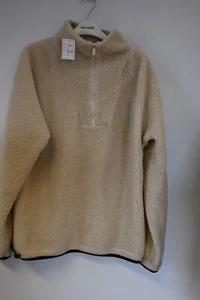 Mens Cream Henri Lloyd Sherpa 1/4 Zip - Medium (44306) - Picture 1 of 4