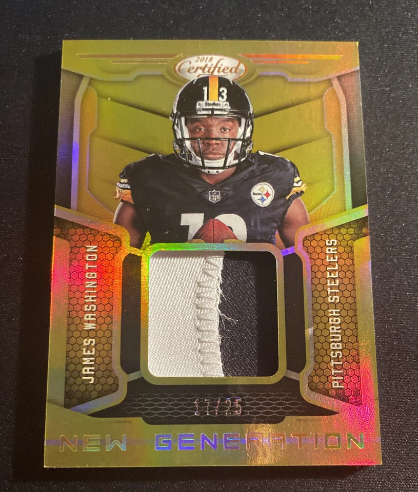 James Washington 2018 Certified Freshman Fabric Gold RC PATCH 17/25 - Image 1 of 2