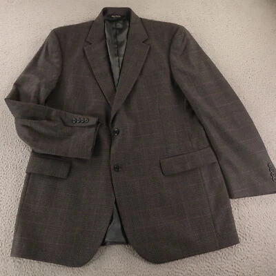 Jos A Bank Jacket L LT Gray Prince of Wales Check 100% Wool Cashmere Blazer 44L - Image 1 of 4
